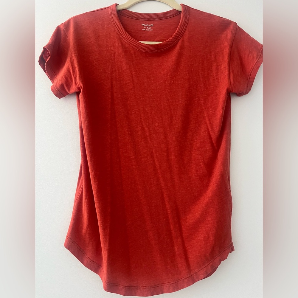 Madewell Burnt Orange Short Sleeve Tee XXS